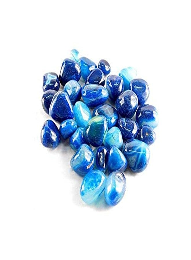 VANNEF Stone Polished Glossy Decortaive Onyx Pebbles Stones for Home Decor, Garden, Table Decoration and Vase Fillers (MultiBlue_2950gm) - Image 1